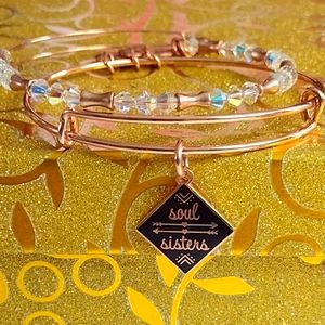ALEX AND ANI 2 PC SOUL SISTERS BRACELET SET